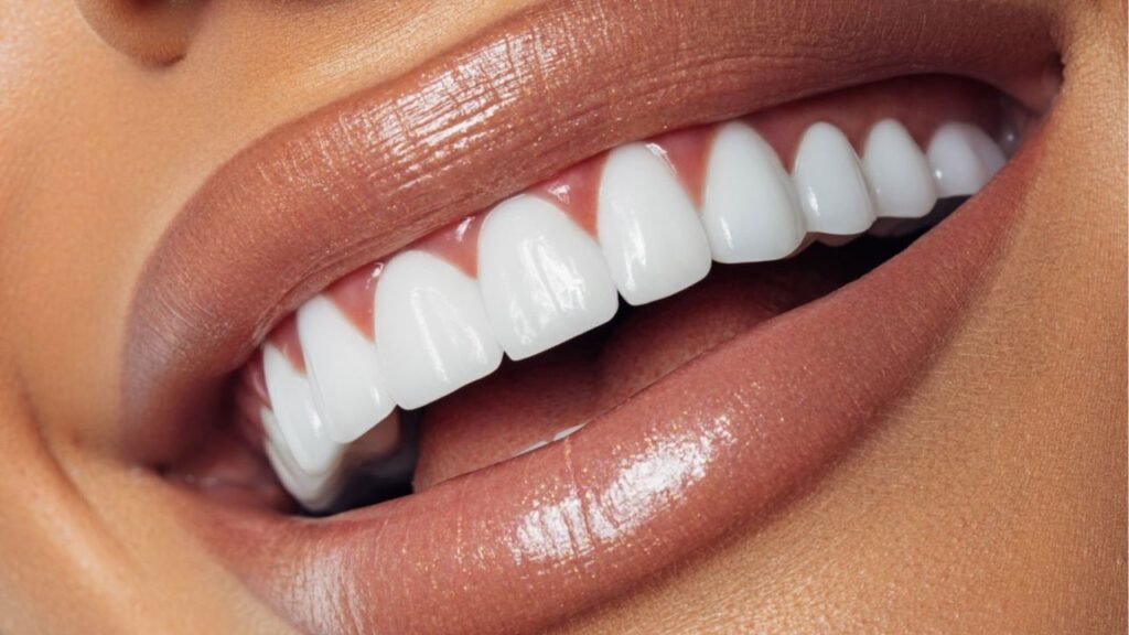 Imagem de um sorriso perfeito após o tratamento com facetas de resina. Tratamento oferecido pela De Luca Ortodontia, Tijuca e Copacabana, Rio de Janeiro.